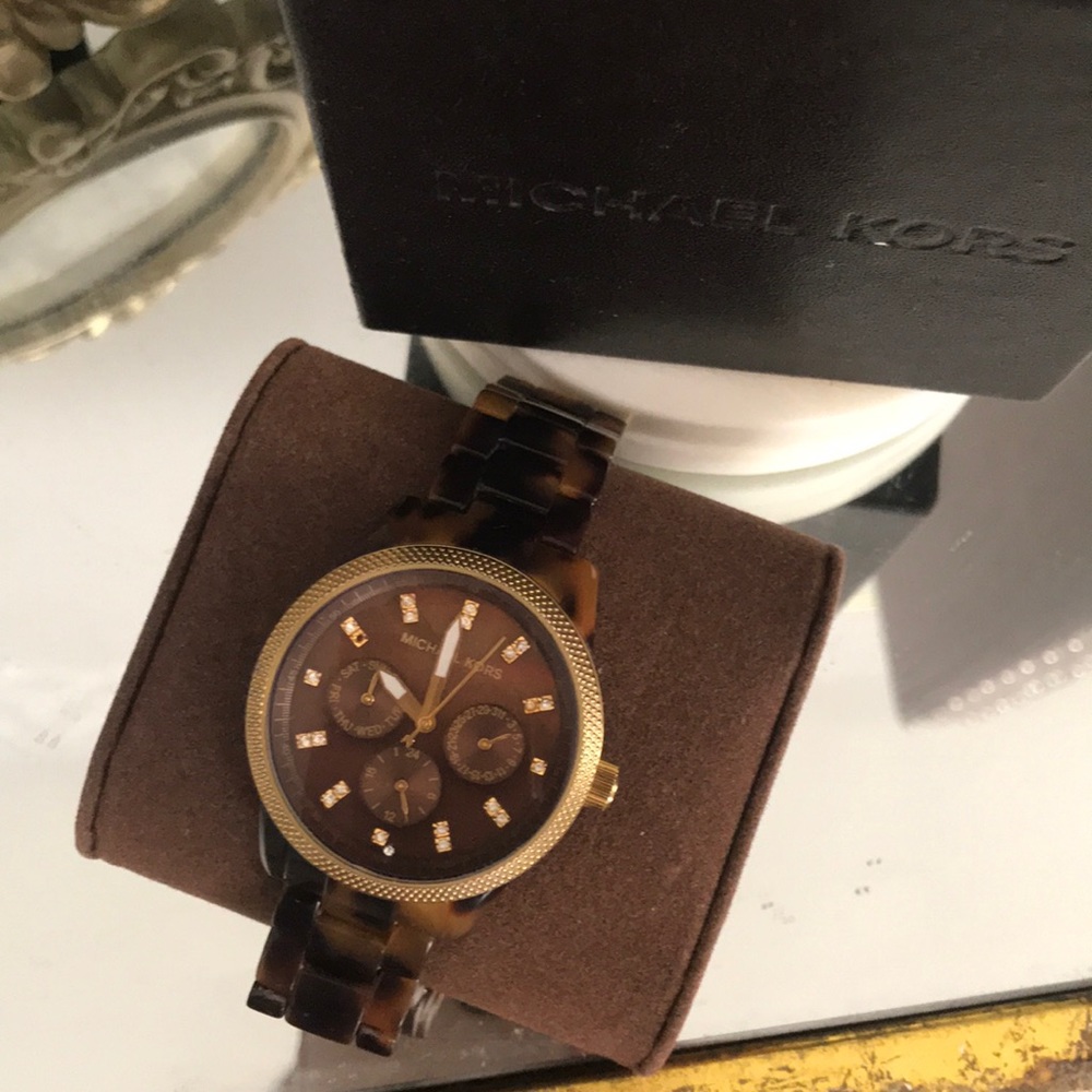 Michael Kors Gold Tortoise watch